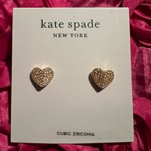 New kate spade heart Stud Earrings 💛